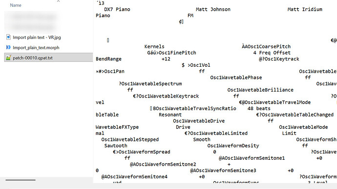 Import plain text - VR - 2
