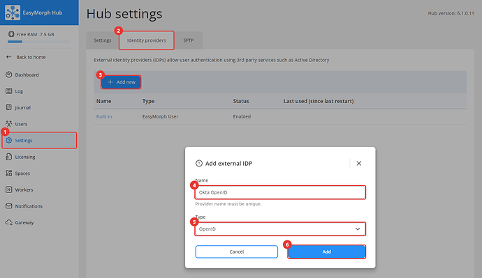 Adding an OpenID identity provider