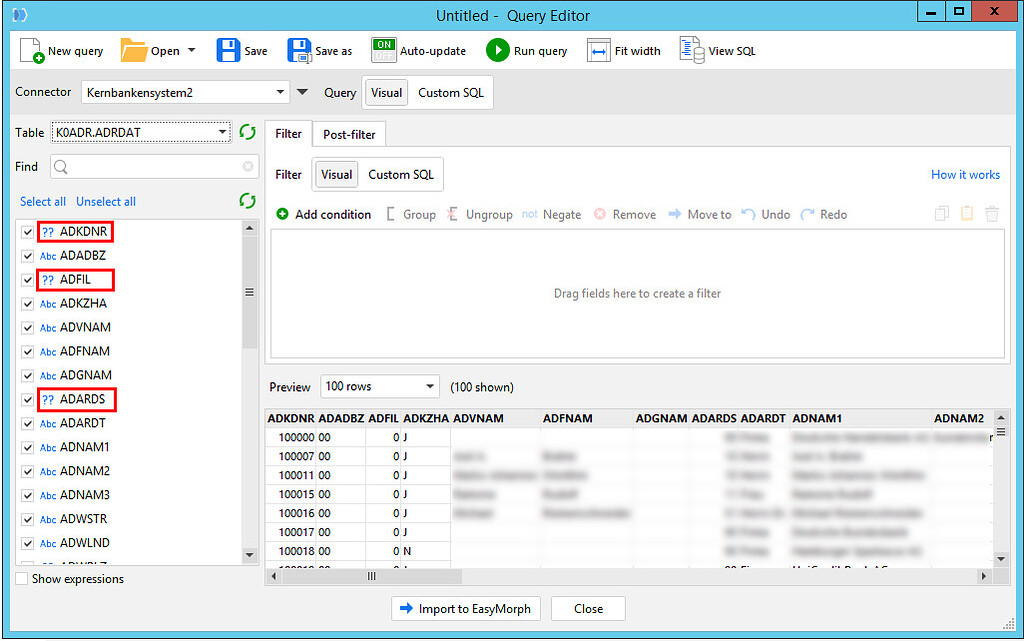 Connection to DB2 on AS/400 through ODBC - EasyMorph Community - Data ...