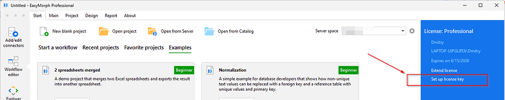 How to replace license key in Desktop - EasyMorph Community - Data ...