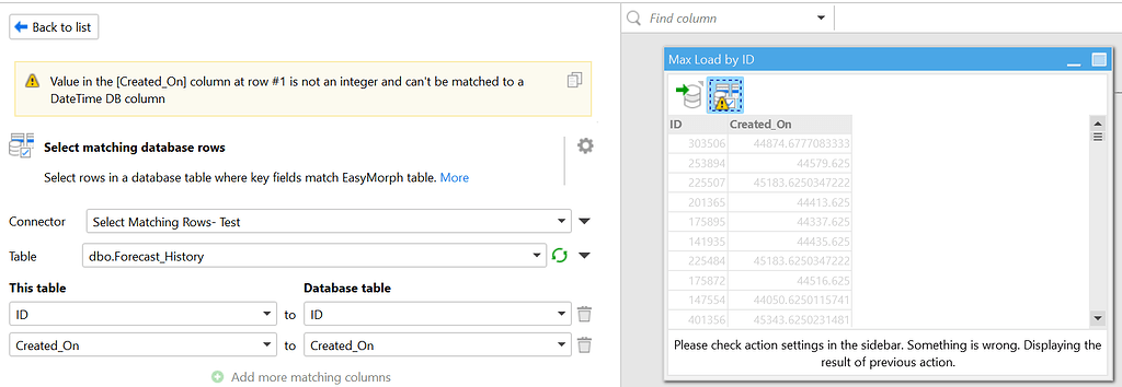 Select Matchble Select Matching Database Rows Action - EasyMorph Community - Data ...