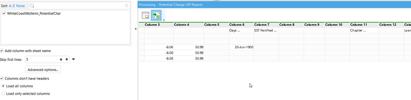 turn excel into csv