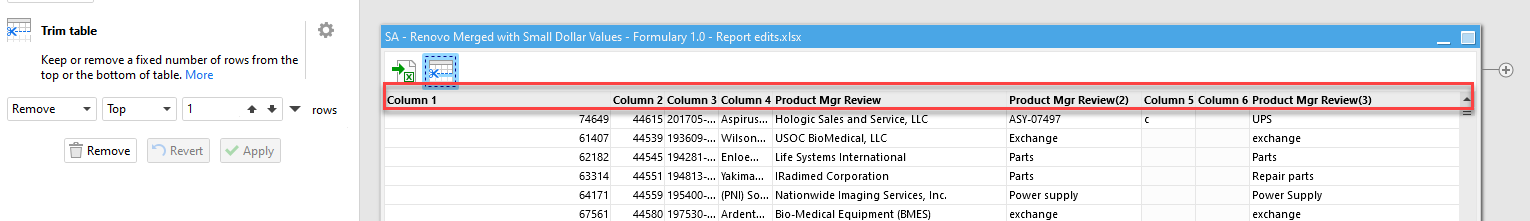 Remove Rows in Data Set EasyMorph Community Data preparation