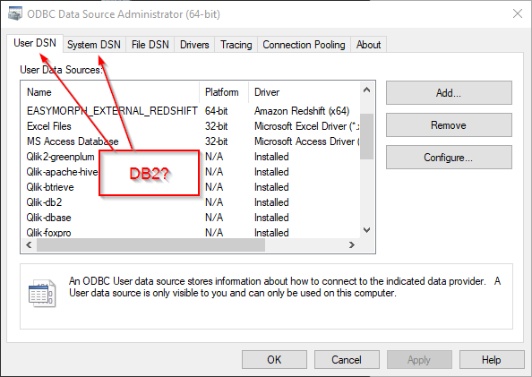 db2 odbc driver windows 7 64